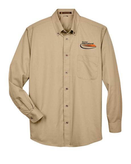 Border International Tall Easy Blend™ Long-Sleeve Twill Shirt with Stain-Release