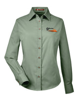 Border Tire Ladies' Easy Blend™ Long-Sleeve Twill Shirt with Stain-Release