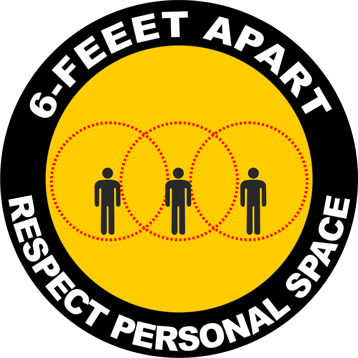 Respect Personal Space Social Distancing Decal