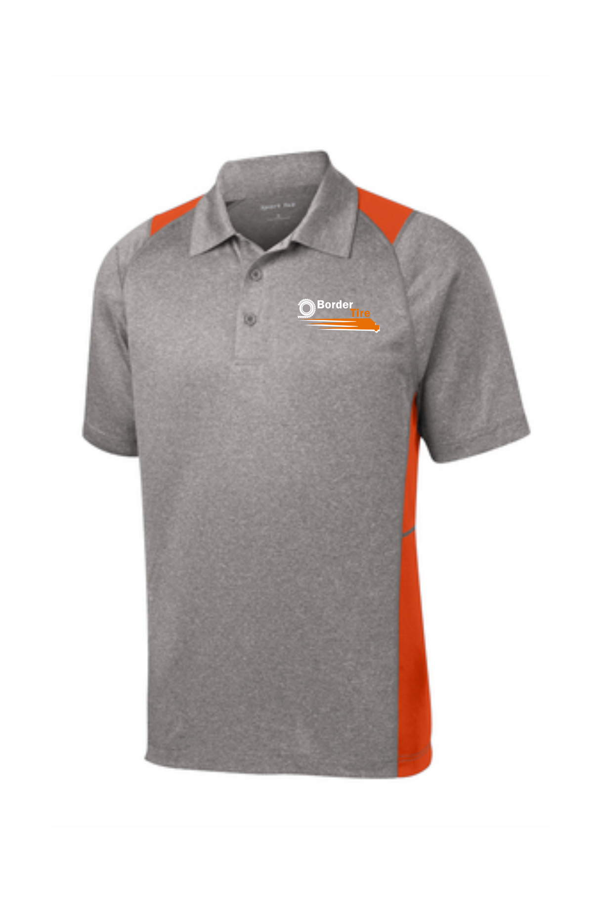 Border Tire Heather Colorblock Performance Polo