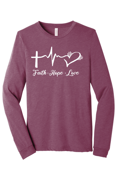 Faith Hope Love Long-Sleeve Tee