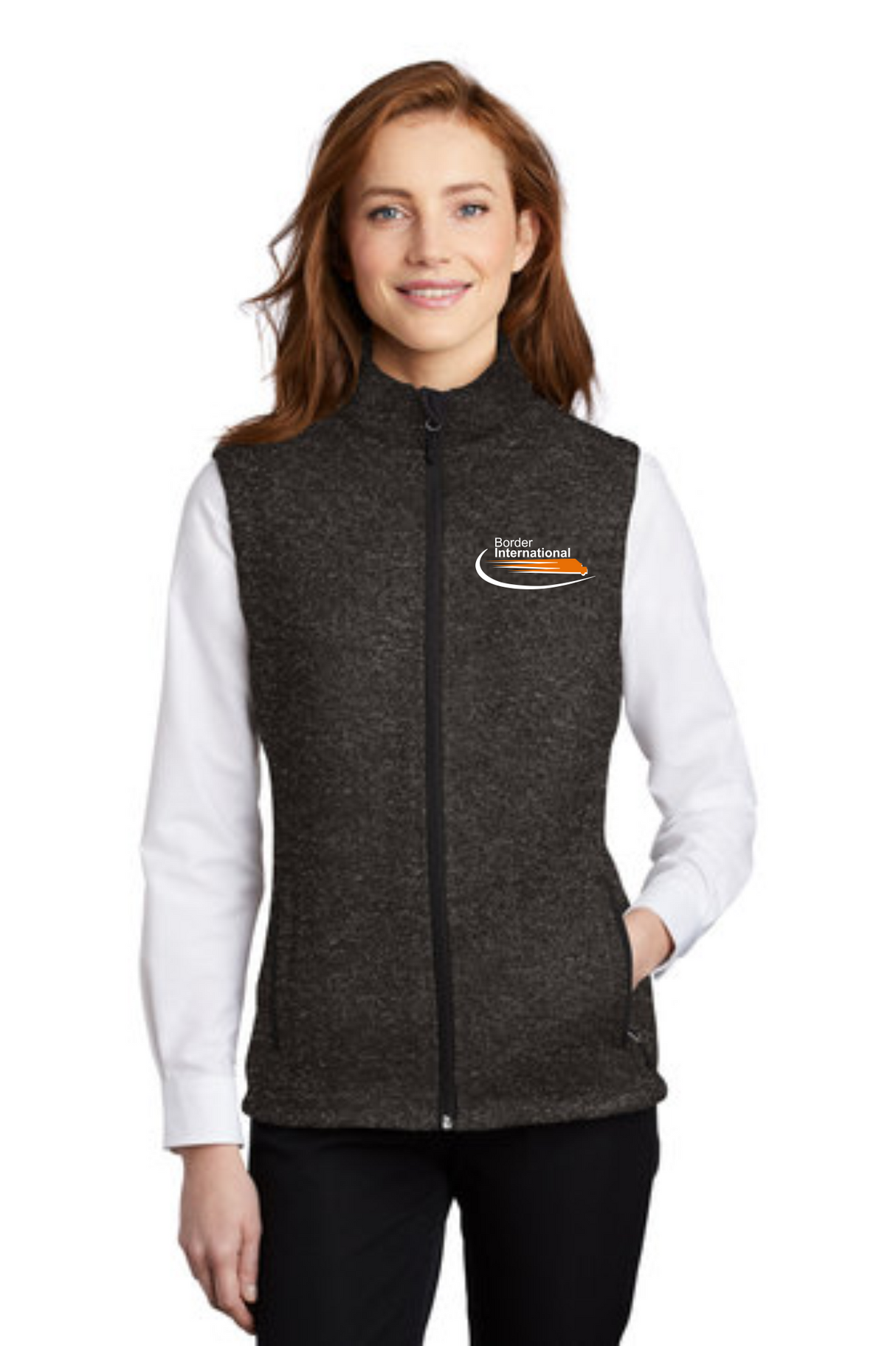 Border International Ladies Sweater Fleece Vest