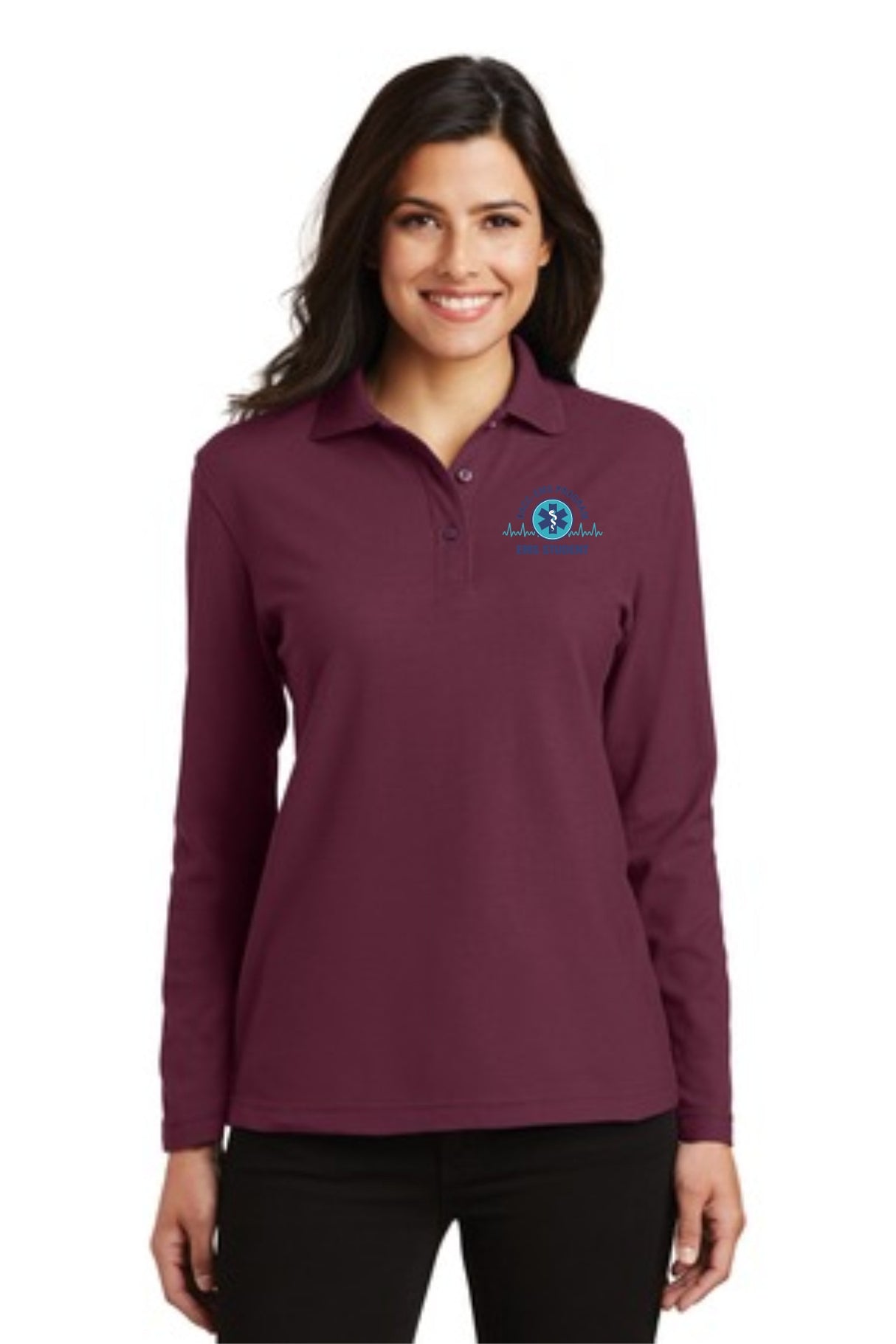 EMS Program Long-Sleeve Women's Polo Shirt