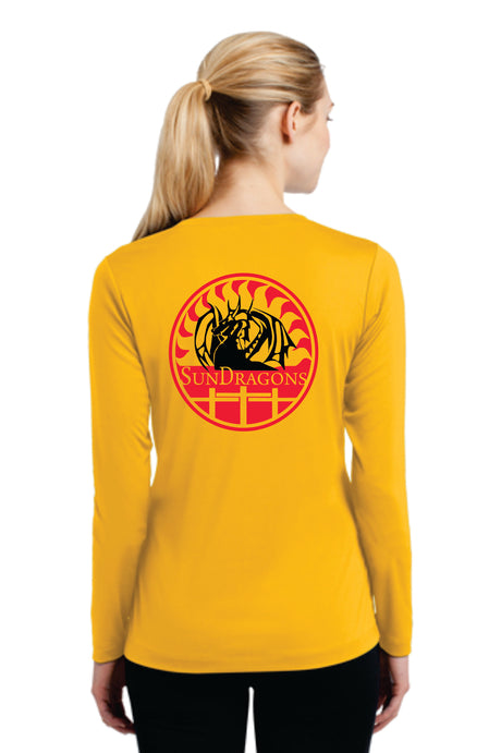 SunDragons Ladies' Long-Sleeve Performance V-Neck Tee