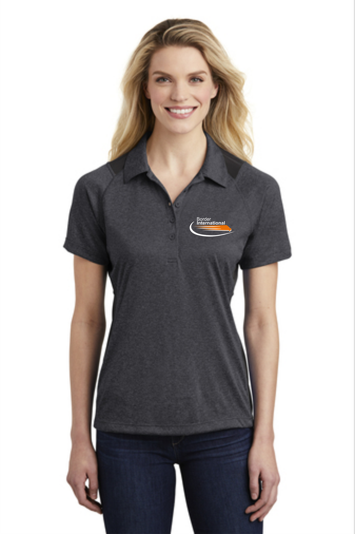 Border International Official Uniform Ladies' Heather Colorblock Performance Polo