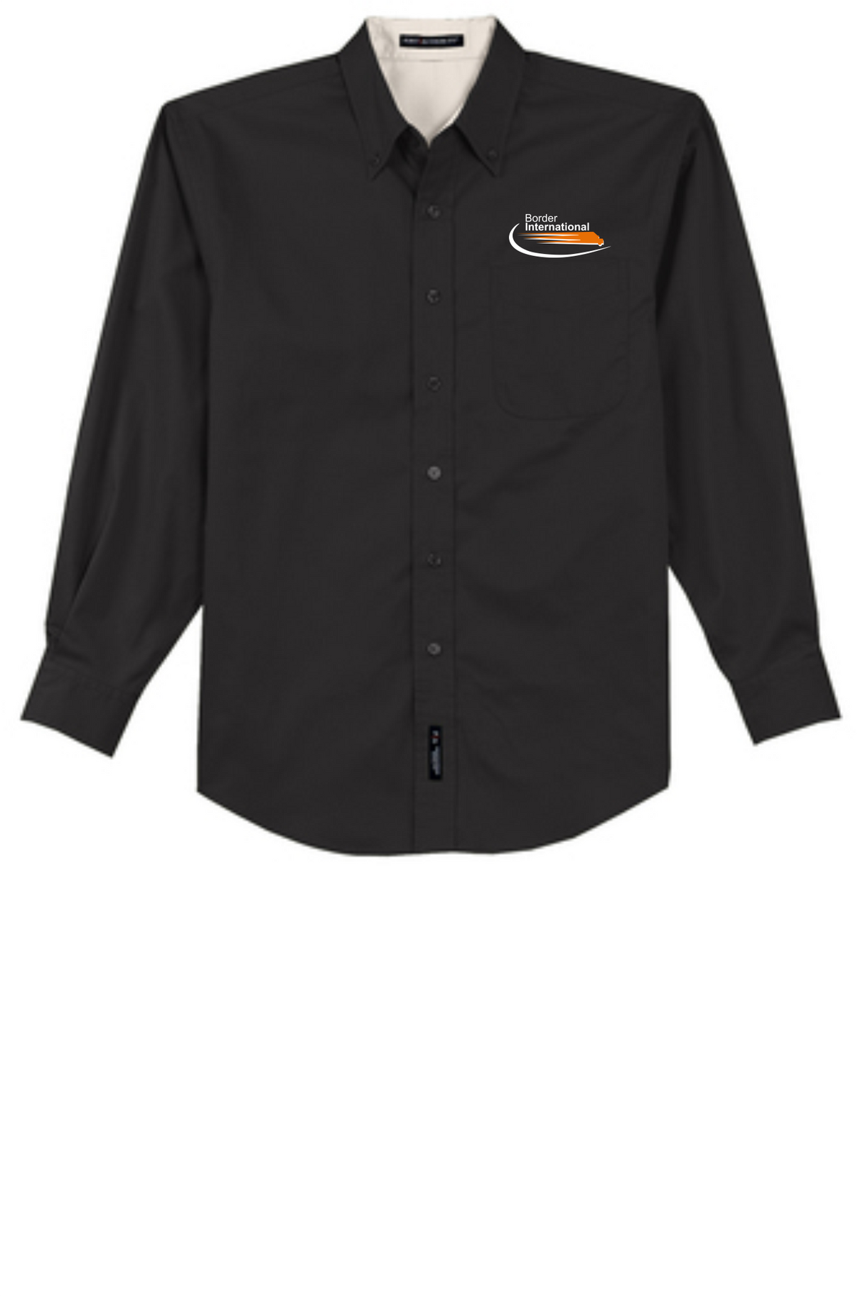 Border International Long-Sleeve Easy Care Full-Button Shirt